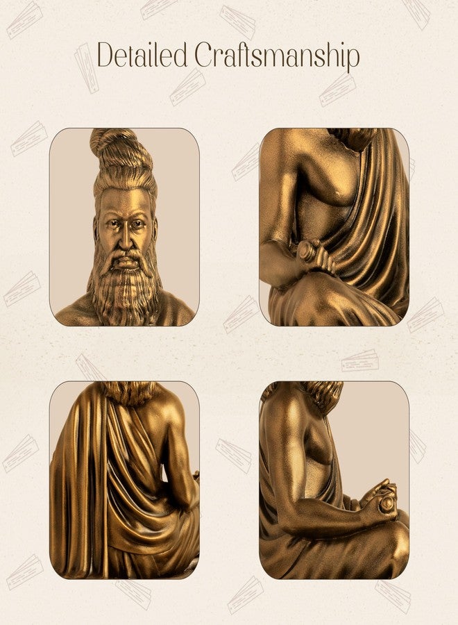 SILAII Thiruvalluvar Sculpture - 6 Inch, Antique Bronze Colour - Image 3